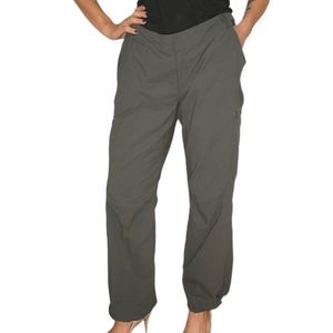 REI Bungee Hem Hiking Pants 16 Petite Green UPF 50+